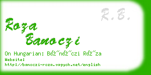 roza banoczi business card